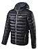 Black Crevice Herren Steppjacke I wind- & wasserabweisende Herren-Jacke I Steppjacke mit Kunstfaserfüllung I Steppjacke mit Kapuze, schwarz/rot, 56
