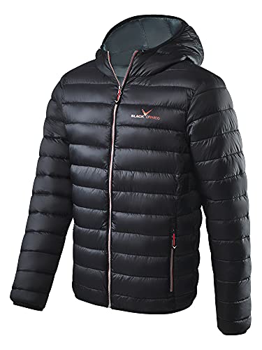 Black Crevice Giacca imbottita Uomo I Piumino leggero in diversi colori e taglie I Giacca antivento impermeabile da uomo I Piumino con imbottitura in fibra sintetica (54, nero/rosso)