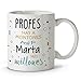 LolaPix Taza Profesora. Regalos Personalizados con Nombre y Texto. Tazas con Frases Originales. Millones Negro