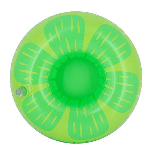 Kit com 02 Porta Copo Boia Inflável - Limão Verde