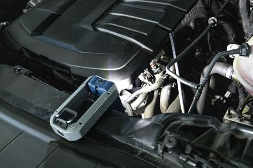 cartrend LED Arbeitsleuchte 300 Lumen Flächenlicht, 6500 Kelvin Farbtemperatur, neigbare Arbeitslampe mit Magnetfuß und robustem ABS-Gehäuse 1500 mAh Akku, Leuchtdauer bis zu 9 Stunden