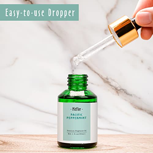 Image of Pacific Peppermint Fragrance Oil, MitFlor 30ml Single Scented Oil, Large Size Premium Fragrance Oil for Soap & Candle Making, Essential Oils for Diffusers for Home