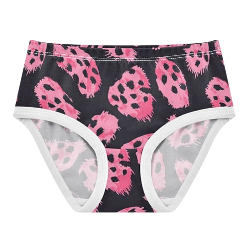 ZZKKO Pink Blocks Black Spotted Girls Underwear Toddler Panties for Girls Comfort Brief Size 2T-8Y