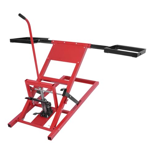 RIUOPN Lawn Mower Lift Jack 500 Lbs Weight Capacity Hydraulic Cylinder Lift Jack with 17.5-24 in Lift Height for Riding Tractors and Zero Turn Lawn Mowers Maintenance and Repair