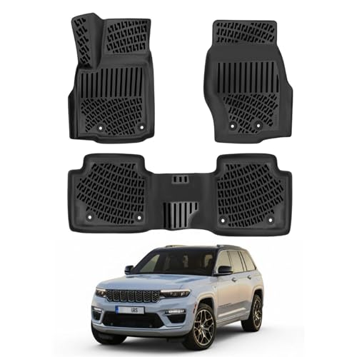 Floor Mats for Jeep Grand Cherokee 2021-2026 Front & Rear Set, Black