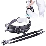 lefeke 介護用ベルト 立ち上がり補助 歩行支援 移乗用介助ベルト リハビリ サポート バックル式 サイズ調整可能 (ブラック, L)