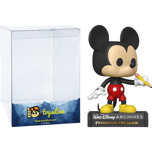 Classic M I C K E Y Mouse: P O P ! Vinyl Figurine Bundle With 1 Compatible 'Toysdiva' Graphic Protector (798 - 49890 - B)