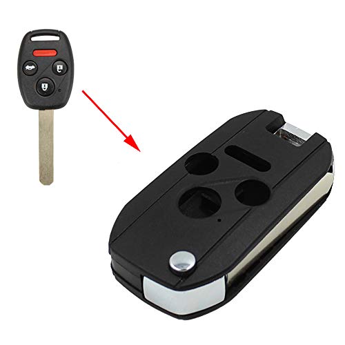 Heart Horse Keyless Entry Flip Key for Ex CRV Fit City 3+1 Buttons Remote Shell Cover Fob Case