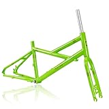 Cuadro de bicicleta de carretera: cuadro de bicicleta de 20 pulgadas, compatible con juegos de ruedas de especificación 406-451.