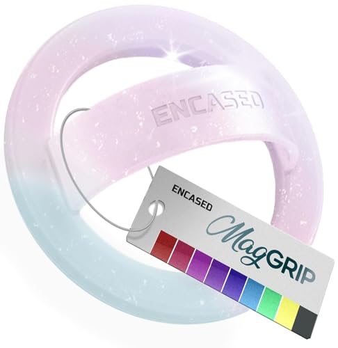 Encased Magnetic Phone Grip Holder Thin Silicone Finger Loop Ring Compatible with iPhone (Gradient Dream)