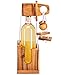 Zederello Puzzle Bottiglia in Legno pregiato, Sicuro, Scrigno, Gioco di logica, cassaforte, Confezione Regalo per Bottiglie di Vino, Enigma, rompicapo portabottiglia, Complicato