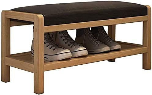 Étagère à chaussures avec siège rembourré pour ranger et s'asseoir