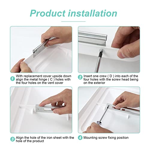 Lbk 14" Universal Rv, Trailer, Camper, Motorhome (White 2 Pack) Roof Vent Cover - Vent Lid Replacement , Made In Usa #TOP5