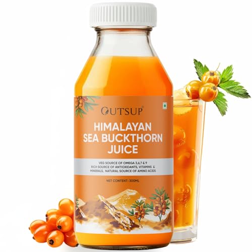 Image of Himalayan Sea Buckthorn Juice Concentrate 300ml | Cold-Pressed | No Added Sugar & No Extracts | Natural Vitamin C, Omega 3 6 7 9, Antioxidants | Immunity, Skin Glow & Gut Health Support - Pack of 1