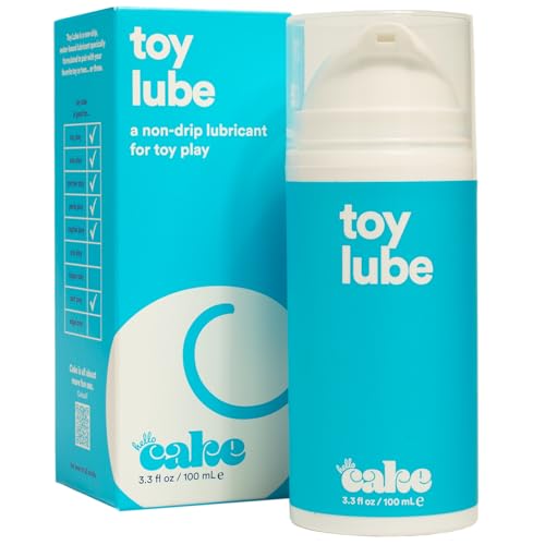 Hello Cake Toy Lube, Adult Toy Friendly, Thick Non-Drip Jelly Water-Based Personal Lubricant for Men, Women, and Couples, 3.3 fl oz
