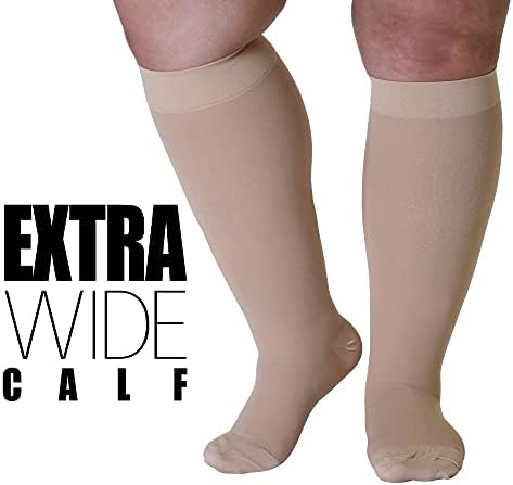 Extra Wide Calf Compression Stockings 