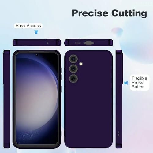 Image of Back Cover for Samsung Galaxy S23 FE 5G | Full Camera Protection | Premium Liquid Silicon Case | Flexible Bumper Case for Samsung Galaxy S23 FE 5G (Dark Purple)