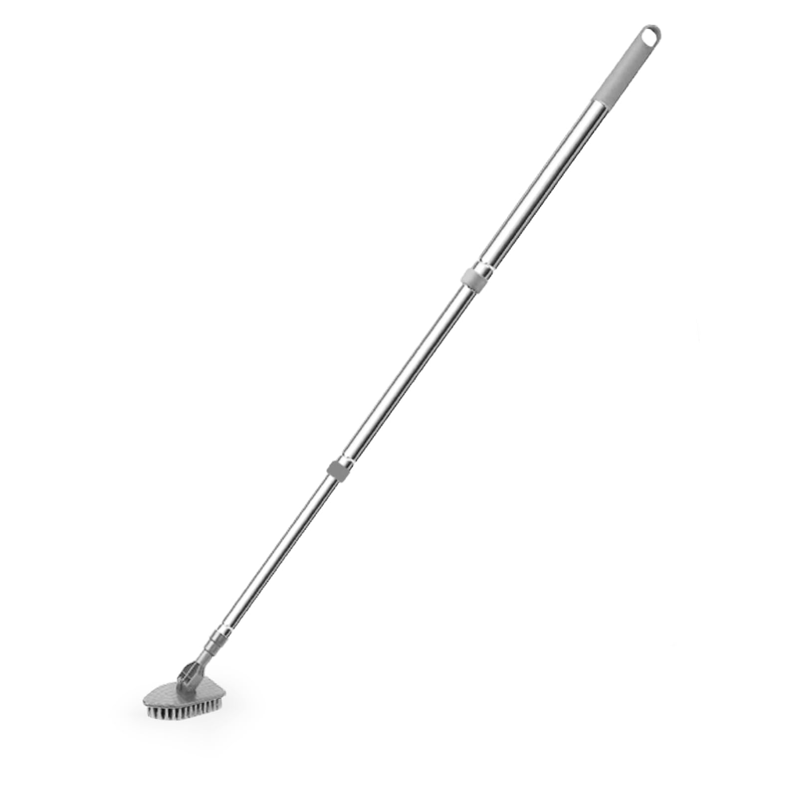 Electric Spin Scrubber, 2024 Upgraded IPX8 Cordless Cleaning Brush with 9 Replaceable Brush Heads, Detachable as Short Handle, Shower Cleaning Scrubber for Bathroom Tub (Dark Gray)