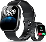 Reloj Inteligente Hombre con Alexa, Impermeable IP68 Pulsera para Android iOS