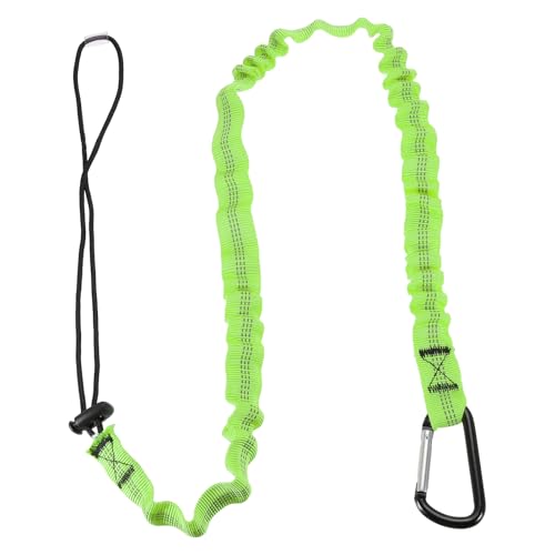 Image of MECCANIXITY Retractable Tool Lanyard 3.6ft with Single Aluminum Buckle and Adjustable Loop End, Maximum Weight Limit 10KG / 22lb, Safety Fall Protection Tools Leash, Green