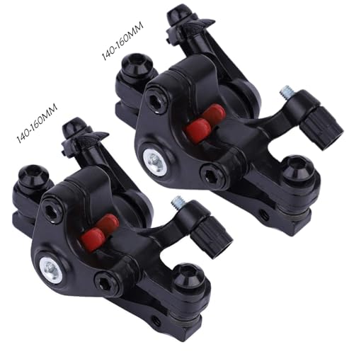 Image of CYBIC Bicycle Disc Brake Caliper Set of 2 Front with Brake Pads Durable Alloy Construction Smooth Performance Easy Installation Universal Fit for Mountain and Road Bikes Black