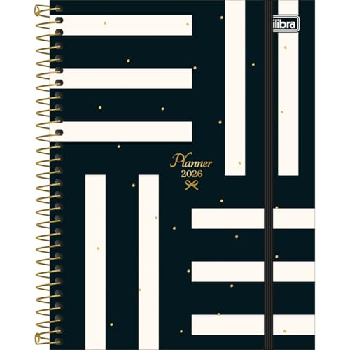 Tilibra - Planner Espiral 17,7 x 24 cm West Village 2026-4 Conjuntos de Listras