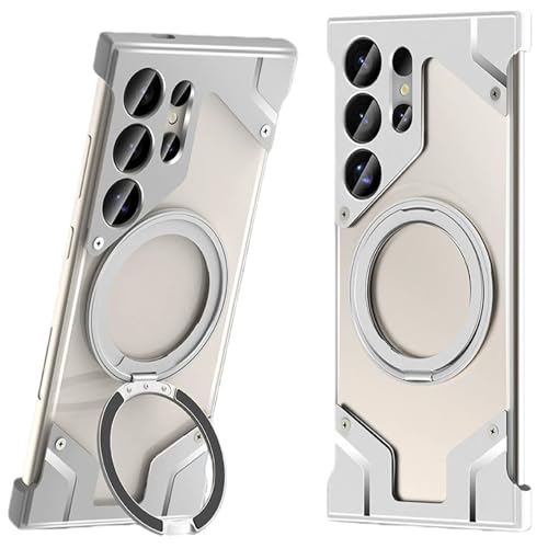Coque MagSafe Galaxy S23 Ultra bumper sans bord avec anneau rotatif