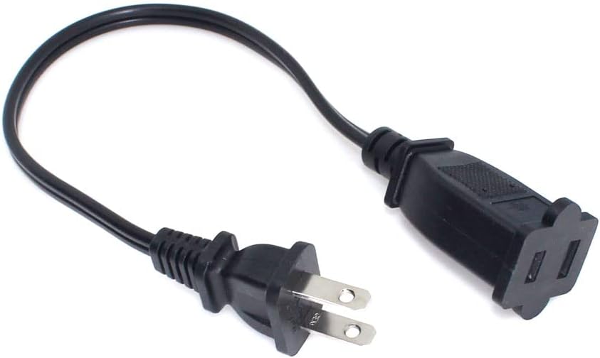 Tekit (9.84ft/3m) US power extension cable cord US AC 2-Prong male/female power cable10A/125V,USA Outlet Saver Power Extension Cord Cable 2-prong 2 Outlets for NEMA 5-15P to NEMA 5-15R