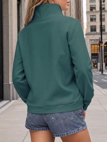 Fisoew Womens Turtleneck Sweatshirt Fleece Oversized Pullover Casual Tops - image 3