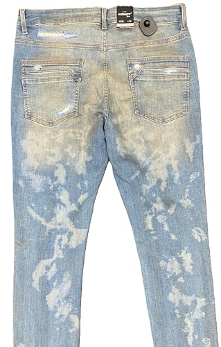 M.Society - Mens Stretch Skinny Fit Cobalt Jeans (MS-80319)4