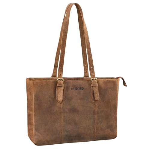 Sac à main en cuir véritable STILORD résistant pour organiser vos grands volumes