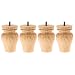 Produktbild Möbelfüße Holz Sofafüße Buche Sockelfüße Tischfuß Möbel Fuß Füße 4er Set - Holz, 7cm Durchmesser