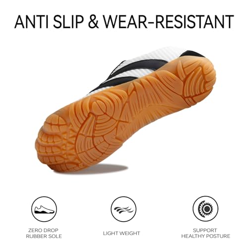Image of Barefoot Shoes Women Casual Sneakers,Wide Toe Box Shoes Women Zero Drop Barefoot Shoe Men,Minimalist Trail Running Shoe,Non-Slip Lightweight Breathable Comfortable Fashion Walking Hiking Shoes Unisex