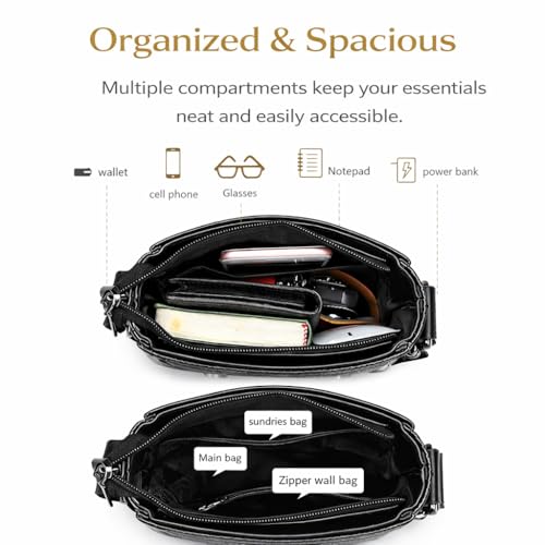 Image of JVCV Waterproof Slim Crossbody Sling Bag - Unisex Chest Backpack & Shoulder Bag for Men & Women | Anti-Theft Travel Handbag | Elegant & Durable for Business, Travel & Daily Use
