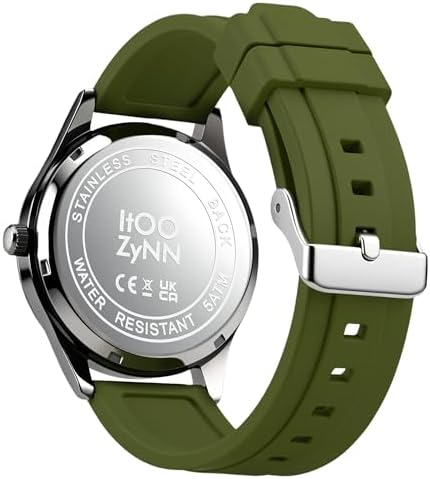 ITOOZYNN Mens Watch with Date Quartz Watch Easy to Read Silicon Strap - 1