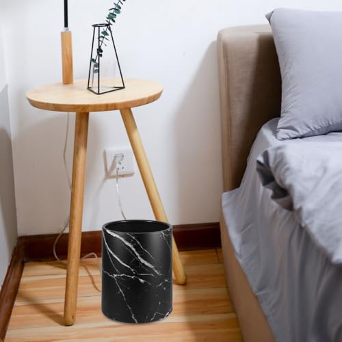Caneca de basura negra tipo mármol sin tapa 10.62x9.05x9.05 in miniatura 5