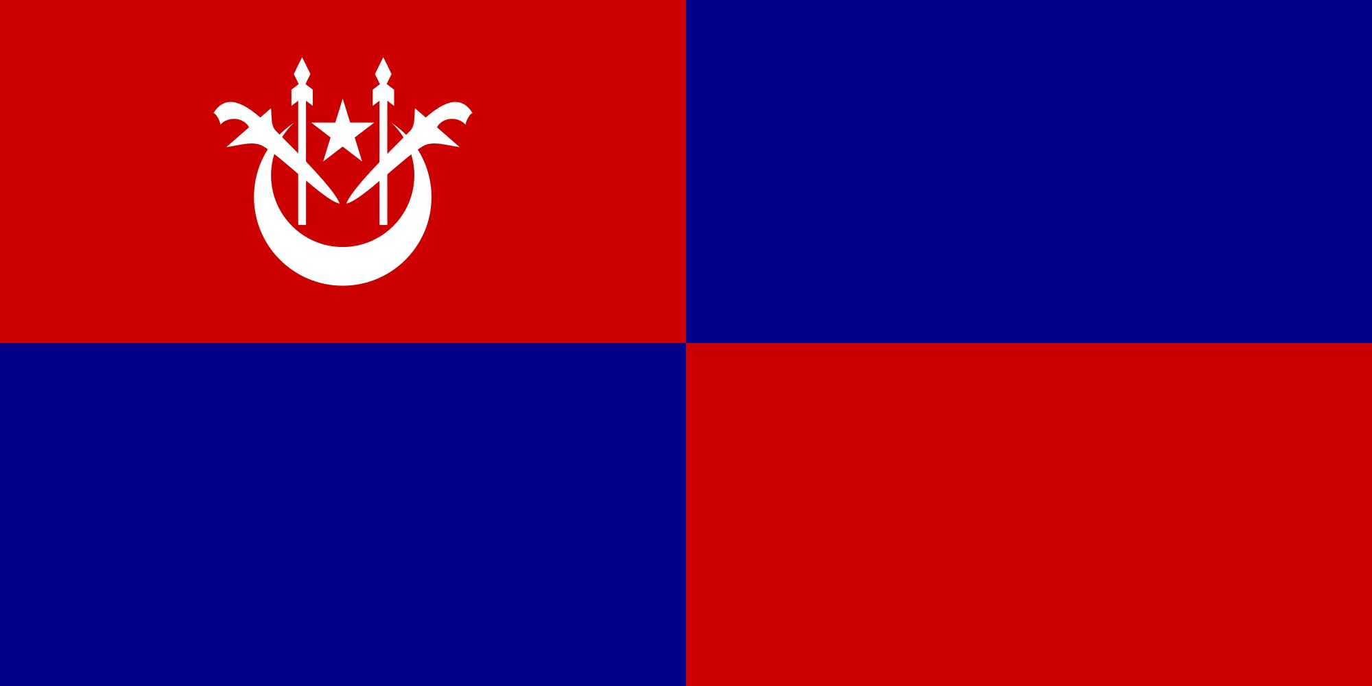 Drapeau Tumpat Kelantan grand format pour mât extérieur et défilé