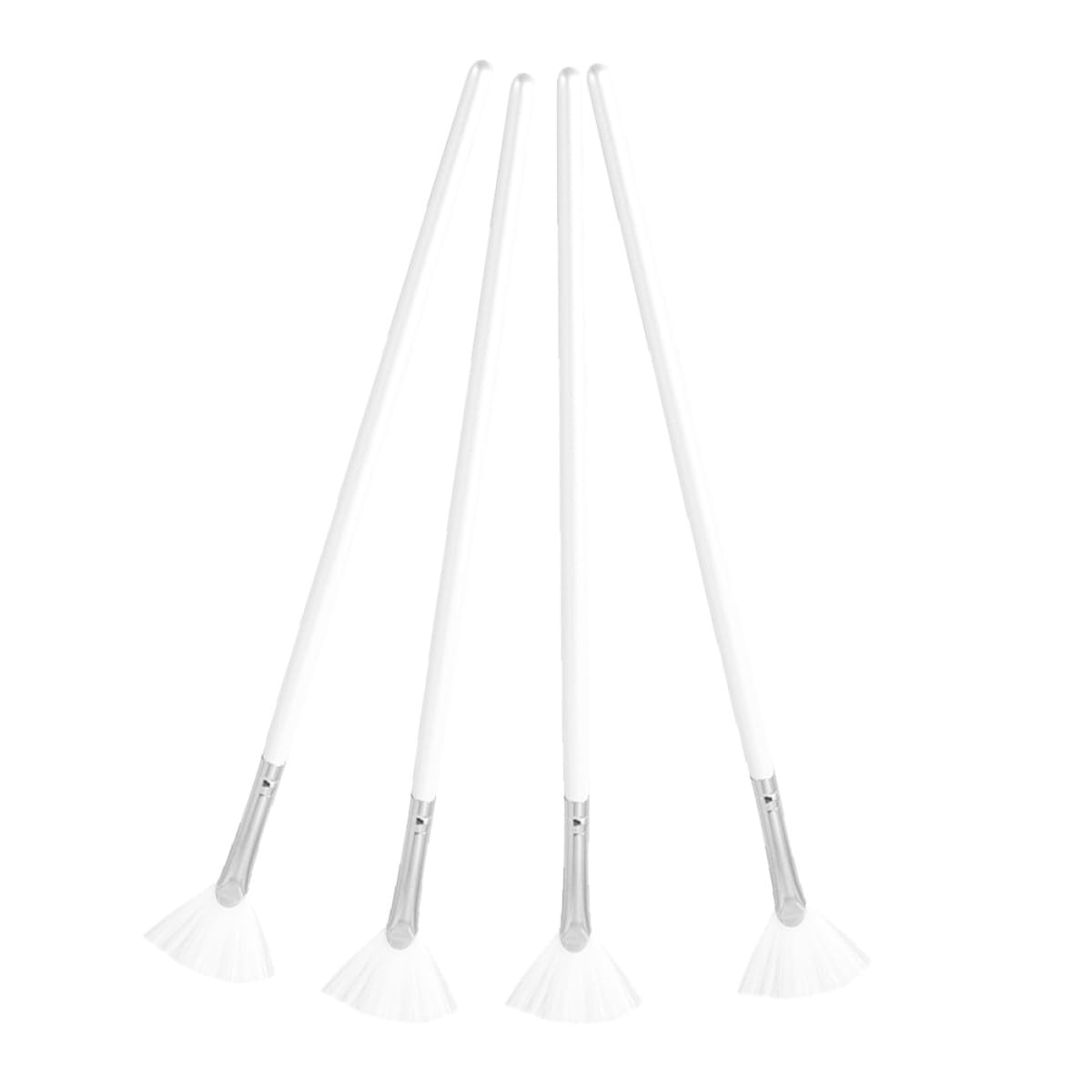 4pcs Fan Brushes for Facial Mask Application Soft Bristle Cosmetic Tools for Even Cream Coverage Women Skin Care Brush