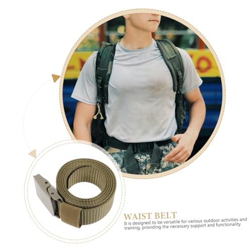 FRCOLOR Outdoor Utility Belt for Men Heavy Duty Belt for Hiking Camping Training Versatile Comfortable Canvas3