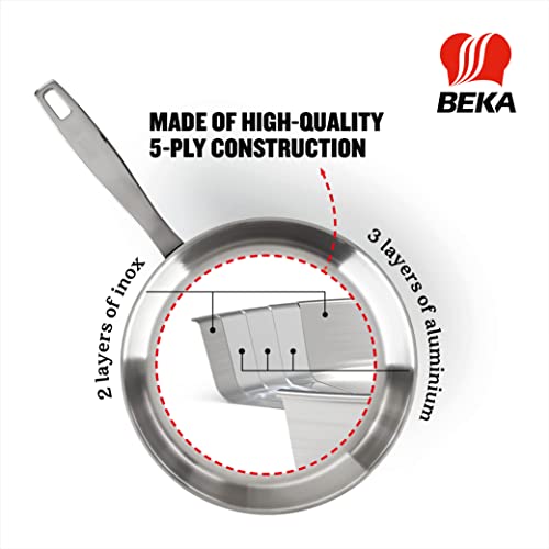 Beka-Maestro-Frying-Pan-Skillet-Stainless-Steel-Pan-with-5-Ply-Construction-Oven-Safe-Skillet-Induction-Compatible-Cookware-Fry-Pan-Dishwasher-Safe-Omelette-Pan