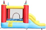 Castillo Hinchable Castillo Hinchable Gorila Inflable tobogán de trampolín con inflador Gorila de Patio Trasero Familiar para niños de 3 a 12 años,