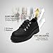 Womens Black Platform Sneakers Chunky Oxfords Lace up Height Increasing Fashion Shoes Non-Slip Lug Sole with D-Ring Eyelets for Casual Daily Walking (Black,10)