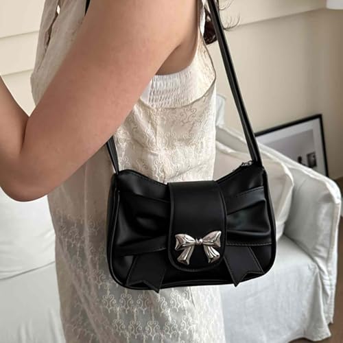 Bolso hombro mujer hobo negro Y2k piel miniatura 5