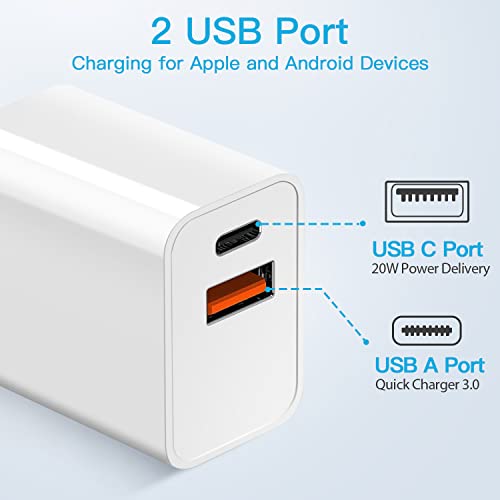 Usb C Charger, Apple Watch Series 8, Iphone 14 Charger Block, Usb C Wall Charger, Fast Charging Block, Lxsoso 20W Charger Brick Compatible New Iphone 13 Pro Max Charger Block Cube For Apple Watch #TOP4