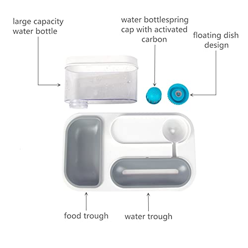 Kattypet Gravity Cat Water Dispenser and Food Bowl, Automatic Cat Water Bowl with Extra Food Feeder for Cats and Small… - Image 4
