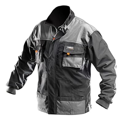 NEO TOOLS Chaqueta de trabajo profesional, serie HD, bolsillos reforzados y multifuncionales, zonas reflectantes, funda para smartphone EN ISO 13688:2013, negro/gris, tallas S-XXL | Ya disponible en tu tienda friki favorita! En mundofriki.es!