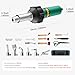 VEVOR Hot Air Plastic Welder, 1600W Hot Air Torch Pistol, 122-1112℉ PVC TPO Vinyl Heat Gun Welding Torch, Plastic Roofing Welding Kit with 17 Accessories- Toolbox, Nozzle, Roller, Blades for PP/PE/PVC