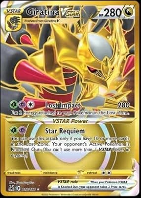Pokemon - Giratina Vstar 212/196 Lost Origin - Secret Rare Gold Holo Foil