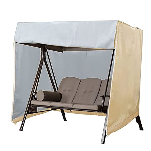 YFFS Copertura Per Altalena Sedia Dondolo Poltrona Mobili Da Giardino Impermeabile E Antipolvere Telo Di Coperture Cover Protezione Per Altalena Da Giardino (2 posti 160 * 120 * 170cm,Caffè beige)