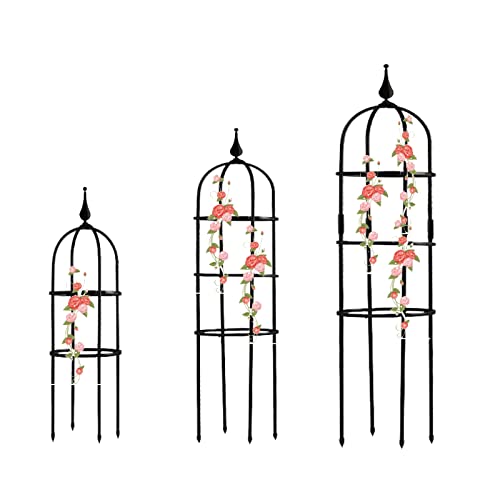 ASDFGHJ Torre de Enrejado de Jardín Obelisco 1 Piezas Marco de Acero Fruit Grow Cage Enrejado Decorativo 15x60cm 75x20cm 90x25cm para Plantas Trepadoras y Flores de Jardín Cover